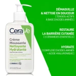 Crème Moussante Nettoyante Hydratante POUR PEAUX NORMALES À SÈCHES DÉMAQUILLE, VISAGE ET YEUX