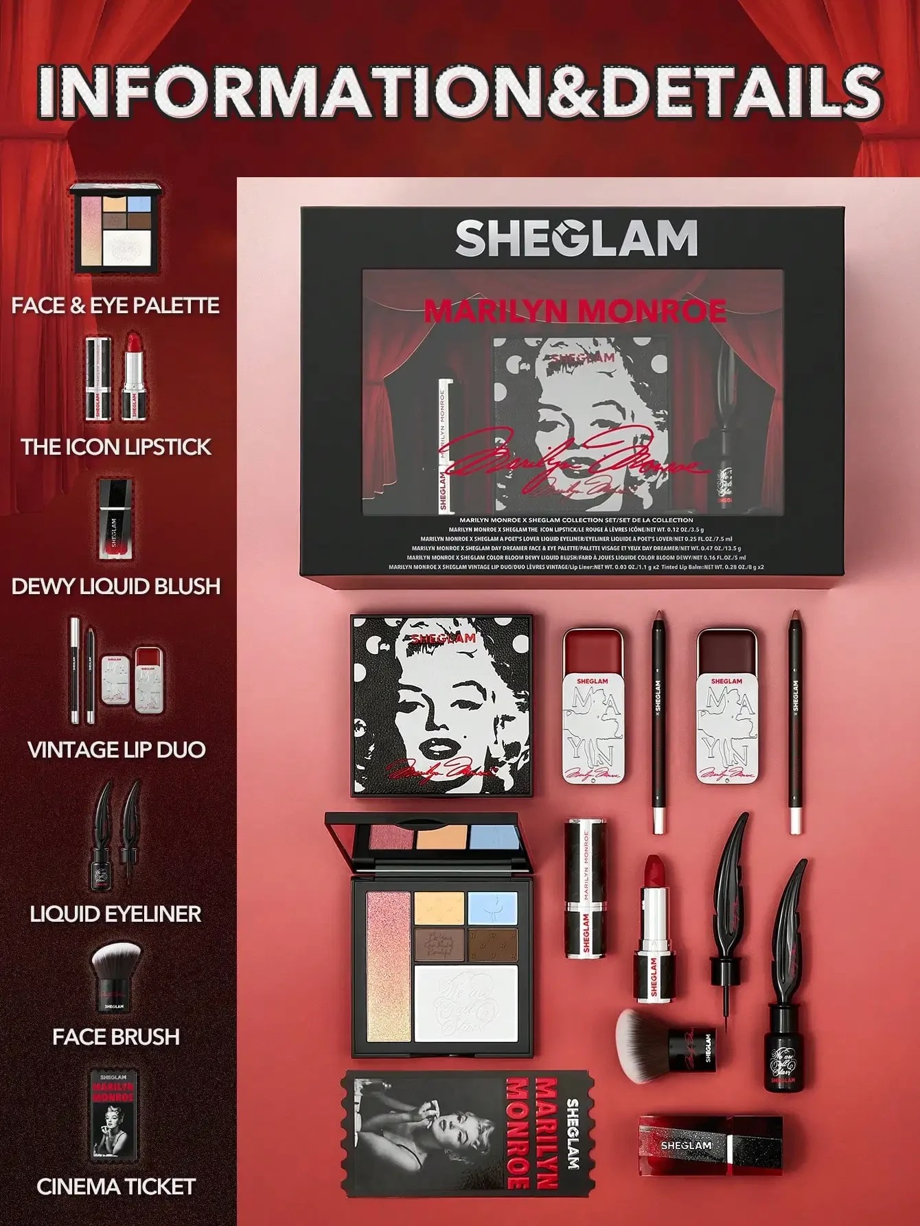 COLLECTION MARILYN MONROE X SHEGLAM