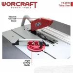 منشار طاولة للخشب 2000 وات 255 مم مع مكنسة كهربائية Scie À Table Pour Bois 2000W 255mm Avec Aspirateur WORCRAFT