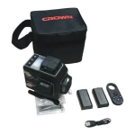 جهاز ضبط المستوى بالليزر niveau laser 4D Avec Perche 5m  CROWN CT44150