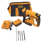 الة الثقب و الحفر بالبطارية  Kit Marteau perforateur Avec Meuleuse angulaire iNGCO a batterie 20V
